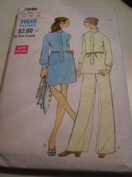 7540 VOGUE SPECIAL 68 ZIPPY LS DRESS, PANTS, TOP PATTERN 14,12
